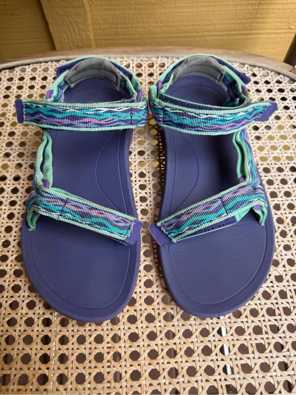 Teva Girls Purple Teal Sport Sandals size 2